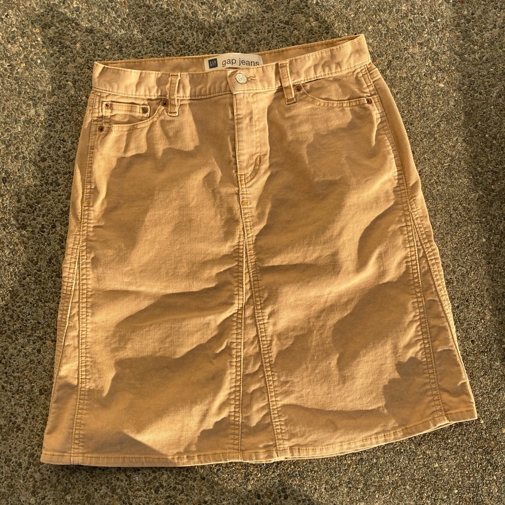 The GAP Jean Denim Corduroy Skirt - tan - brown
